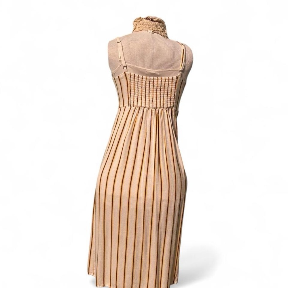 SO White Midi Dress With Yellow And Black Stripes - Picture 3 of 6